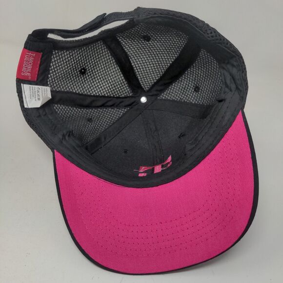 T Mobile Tuesdays Women's Mesh Back Strapback Hat Black Pink OSFA - Picture 6 of 7